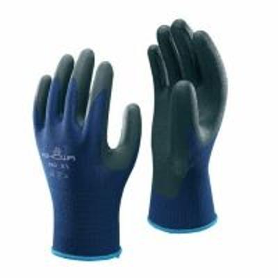 Showa 380: Ultraleichte blaue Nitrilhandschuhe für ölige Umgebungen